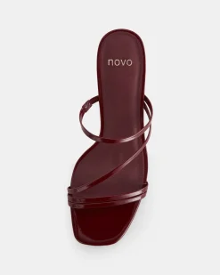UDITA DEEP RED PATENT Mules