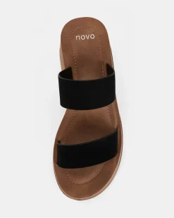 UGENTO BLACK Strappy Sandals
