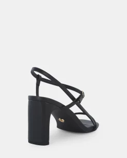 UJALA BLACK Slim Rectangular Heels