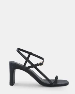 UJALA BLACK Slim Rectangular Heels