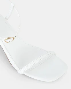 UJALA WHITE Slim Rectangular Heels