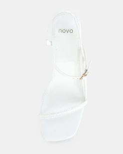 UJALA WHITE Slim Rectangular Heels