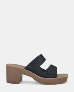 ULEMA BLACK Open Toe Heels