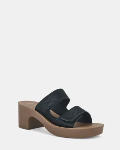 ULEMA BLACK Open Toe Heels