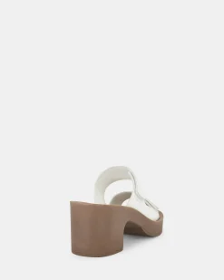 ULEMA WHITE Open Toe Heels