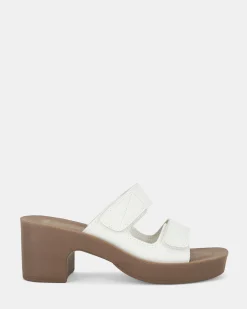 ULEMA WHITE Open Toe Heels