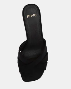 ULLIAM Black Suede Mid Heels