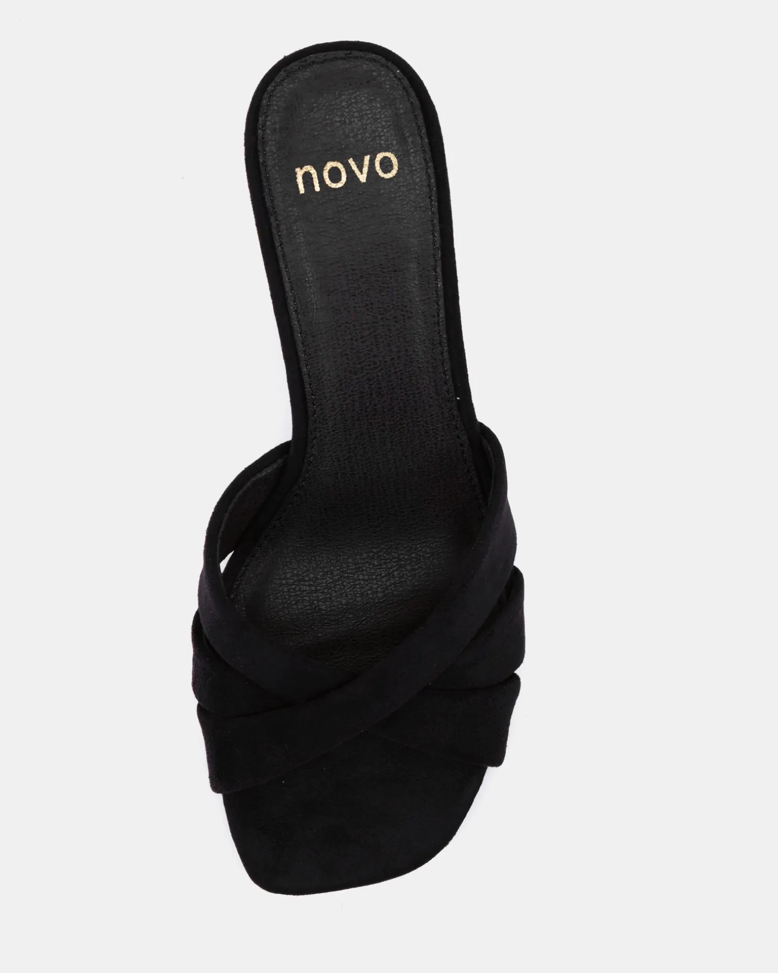 ULLIAM Black Suede Mid Heels