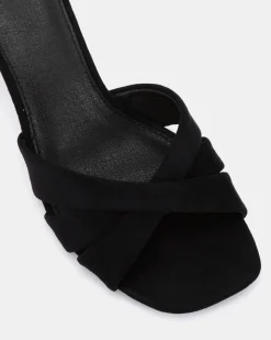 ULLIAM Black Suede Mid Heels