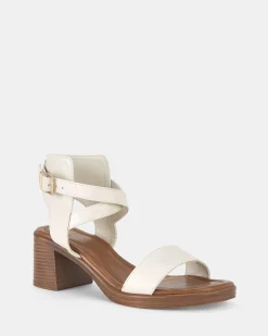 UNFORGETTABLE CREAM Open Toe Heels