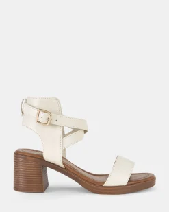 UNFORGETTABLE CREAM Open Toe Heels
