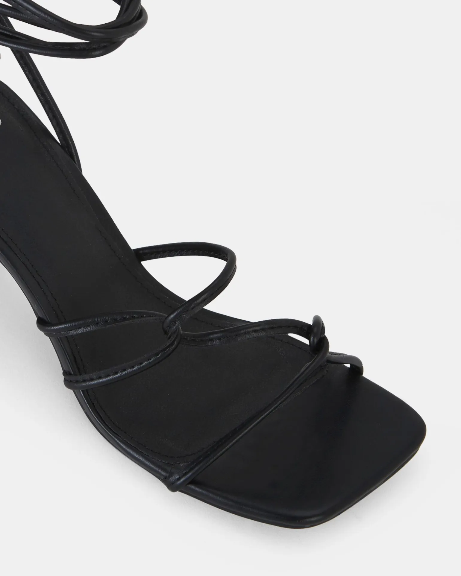 URAY BLACK Lace-Up Heels