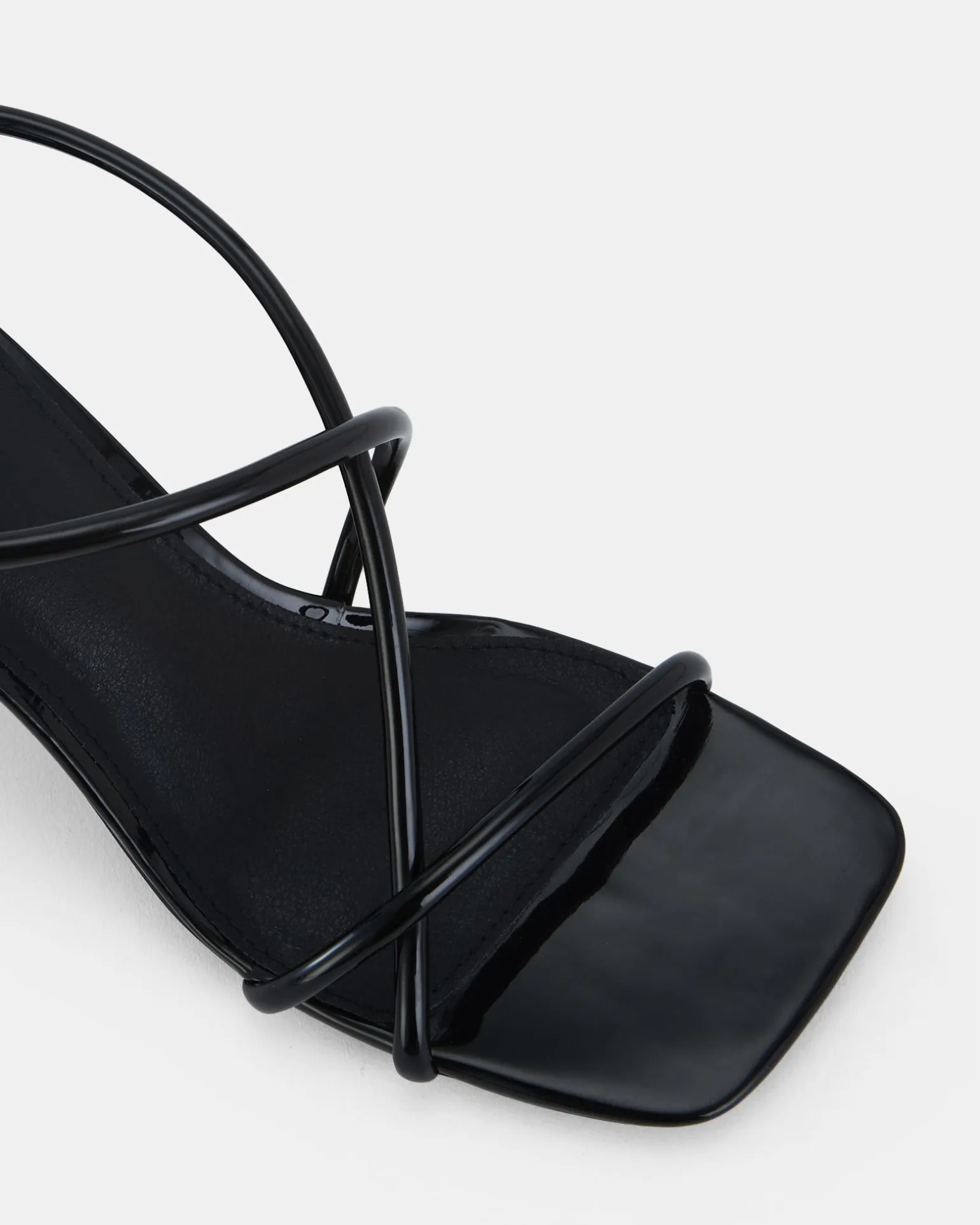 USSANA BLACK Open Toe Heels