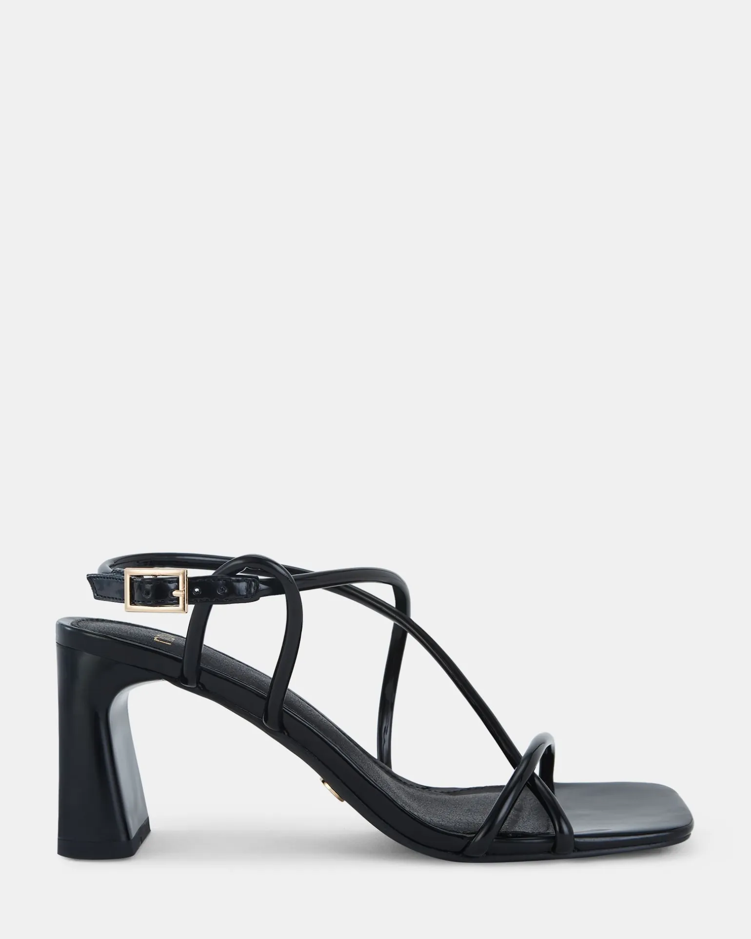 USSANA BLACK Open Toe Heels