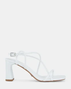 USSANA WHITE Open Toe Heels