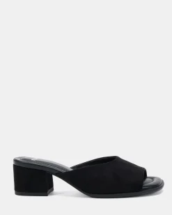 VALLIE Black Suede Mules
