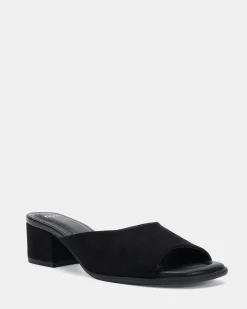 VALLIE Black Suede Mules