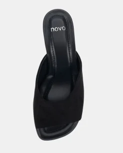VALLIE Black Suede Mules