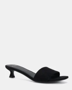 VALONIA Black Suede Mules