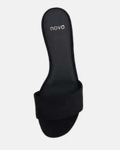 VALONIA Black Suede Mules