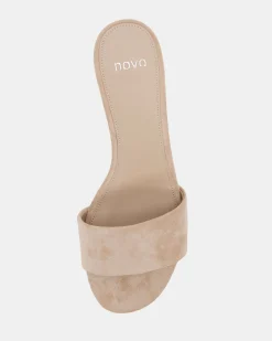 VALONIA Neutral Suede Mules