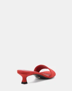 VALONIA RED SUEDE Mules