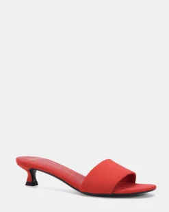 VALONIA RED SUEDE Mules