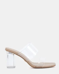 VAUNDY Clear Low Heels