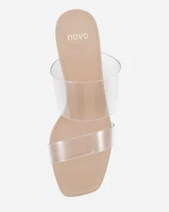 VAUNDY Clear Low Heels