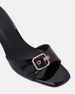 VENEZIA Black Patent Mules