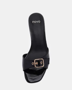 VENEZIA Black Patent Mules
