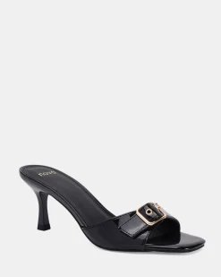 VENEZIA Black Patent Mules