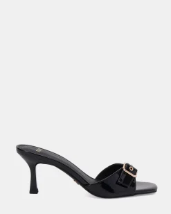VENEZIA Black Patent Mules
