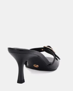 VENEZIA Black Patent Mules