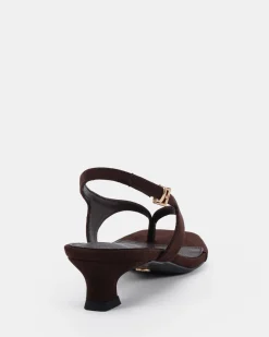 VERGE ESPRESSO SUEDE Low Heels