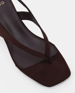 VERGE ESPRESSO SUEDE Low Heels