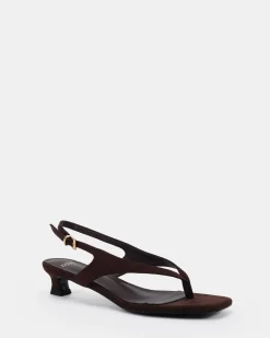 VERGE ESPRESSO SUEDE Low Heels