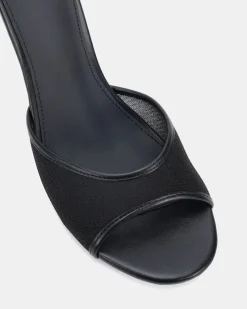 VERIAN Black Mesh Mules