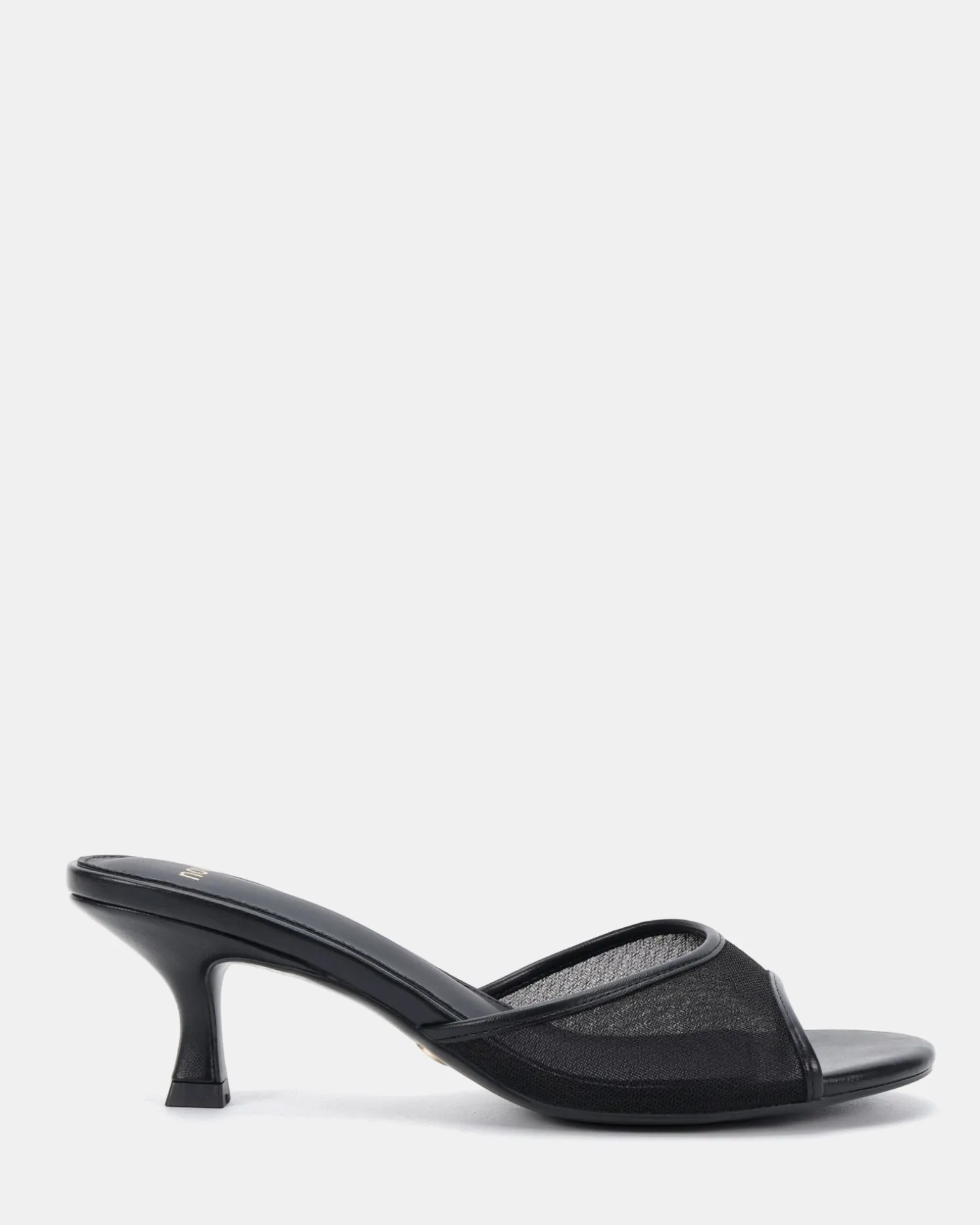 VERIAN Black Mesh Mules