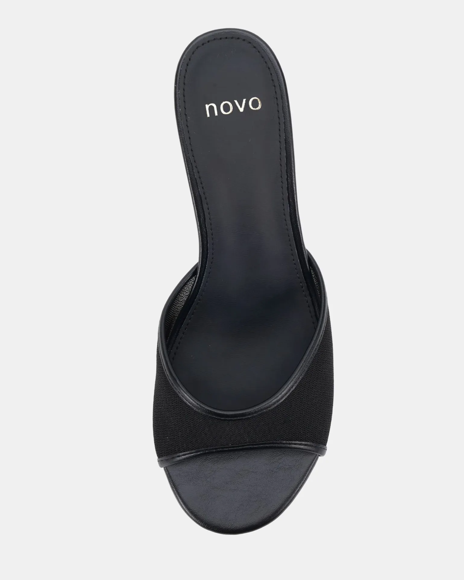 VERIAN Black Mesh Mules