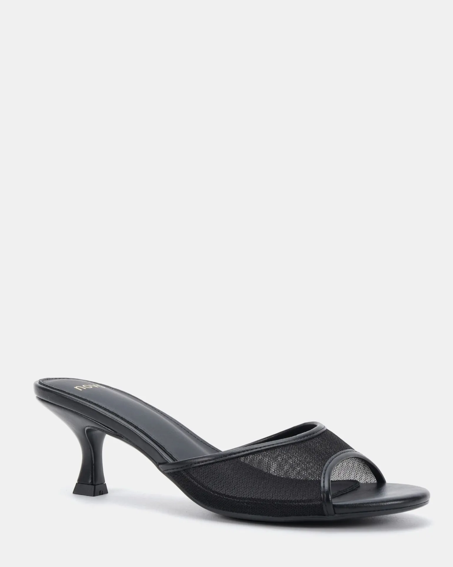 VERIAN Black Mesh Mules