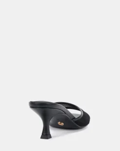 VERIAN Black Mesh Mules