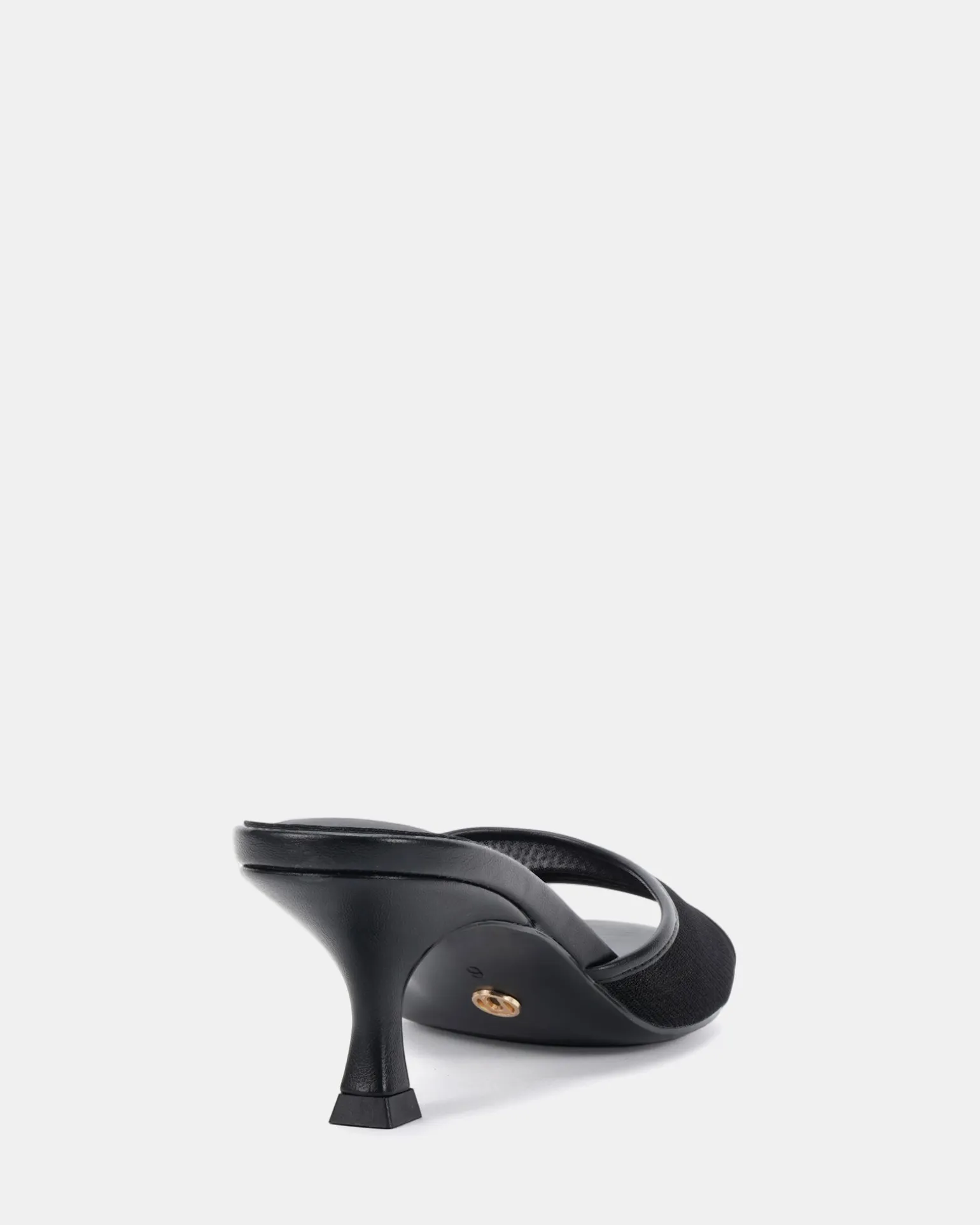 VERIAN Black Mesh Mules