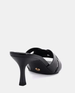 VIVIANNE Black Patent Mules