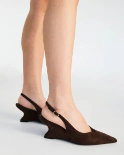 WOODROW ESPRESSO SUEDE Wedge Heels