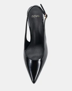 YASHI Black Patent Pumps