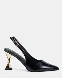 YASHI Black Patent Pumps