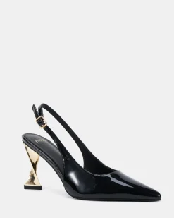 YASHI Black Patent Pumps