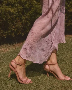 YAZMEEN PLUM Open Toe Heels
