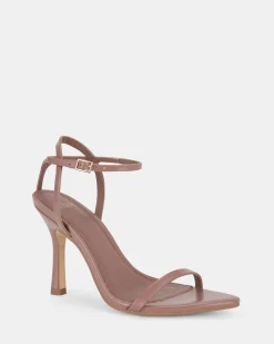 YAZMEEN PLUM Open Toe Heels